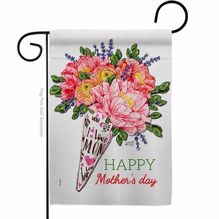 PATIO TRASERO Mother Day Bouquet Family 13 x 18.5 in. Double-Sided Decorative Vertical Garden Flags for PA3912174